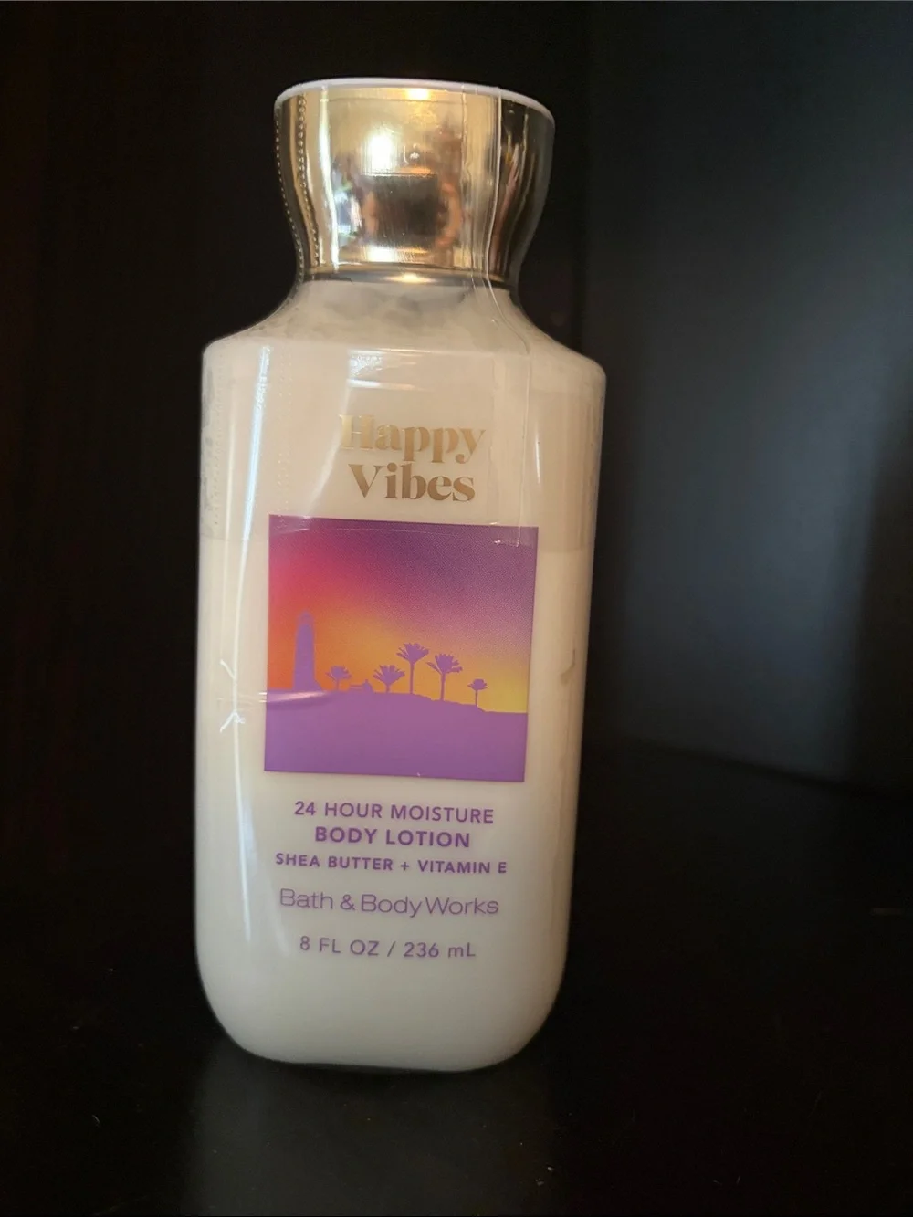 Bath & Body Works Happy Vibes Moisture Body Lotion - White & Purple Accent